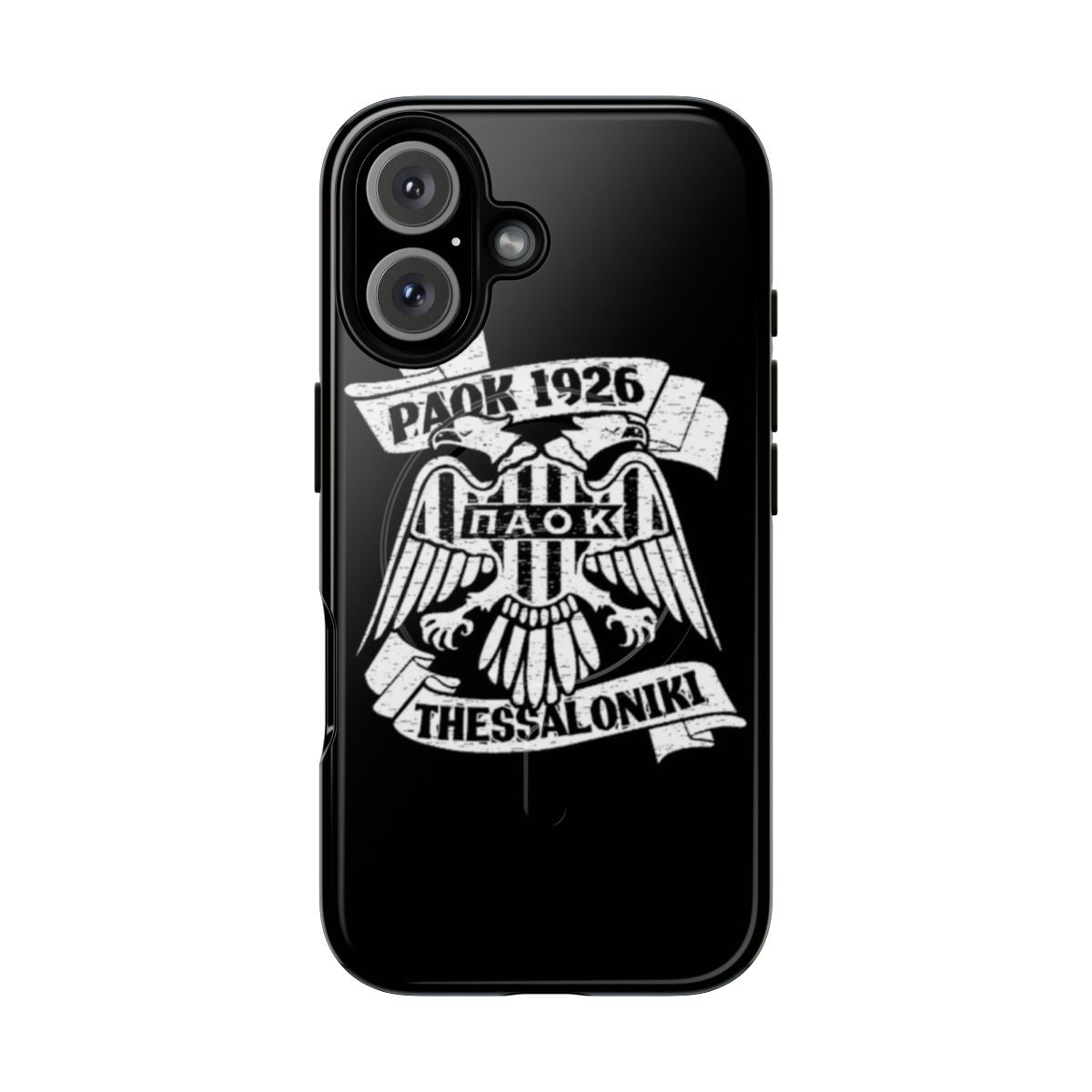 Durable magnetic phone case featuring the PAOK football club logo