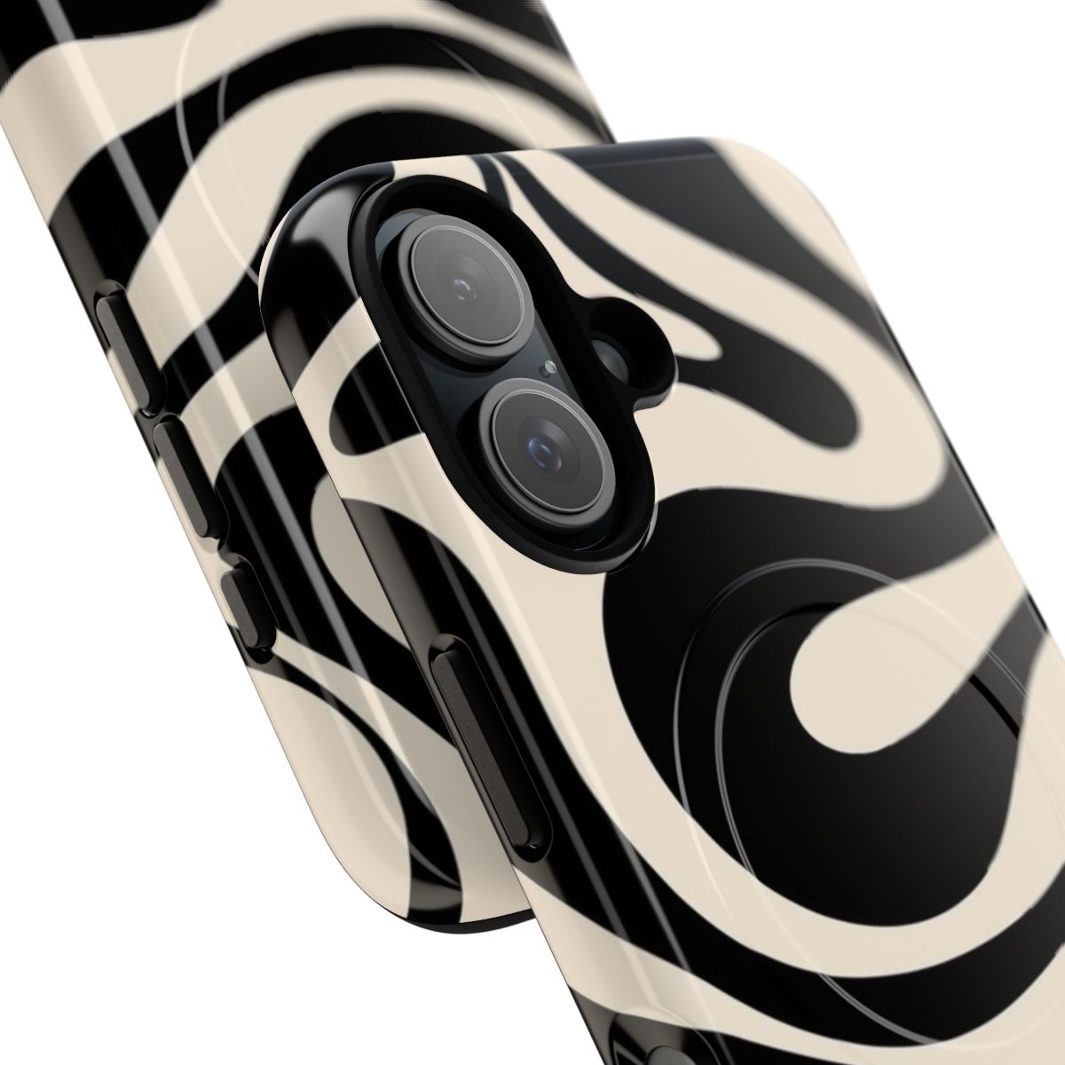 Mod Swirl Retro Abstract Pattern Magnetic Phone Case - Detail