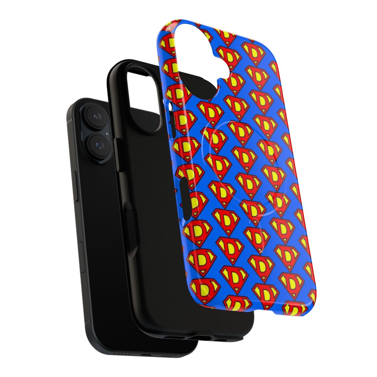 Superhero letter D phone case with magnetic tough design - Layers