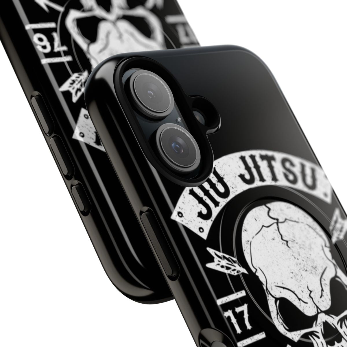 Jiu jitsu-themed phone case featuring a strong magnetic design - Detail