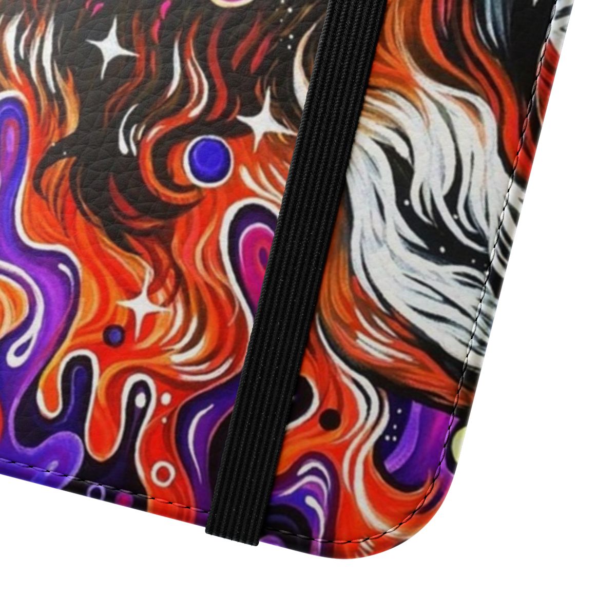 Vibrant psychedelic fox design phone case cover - Close Up