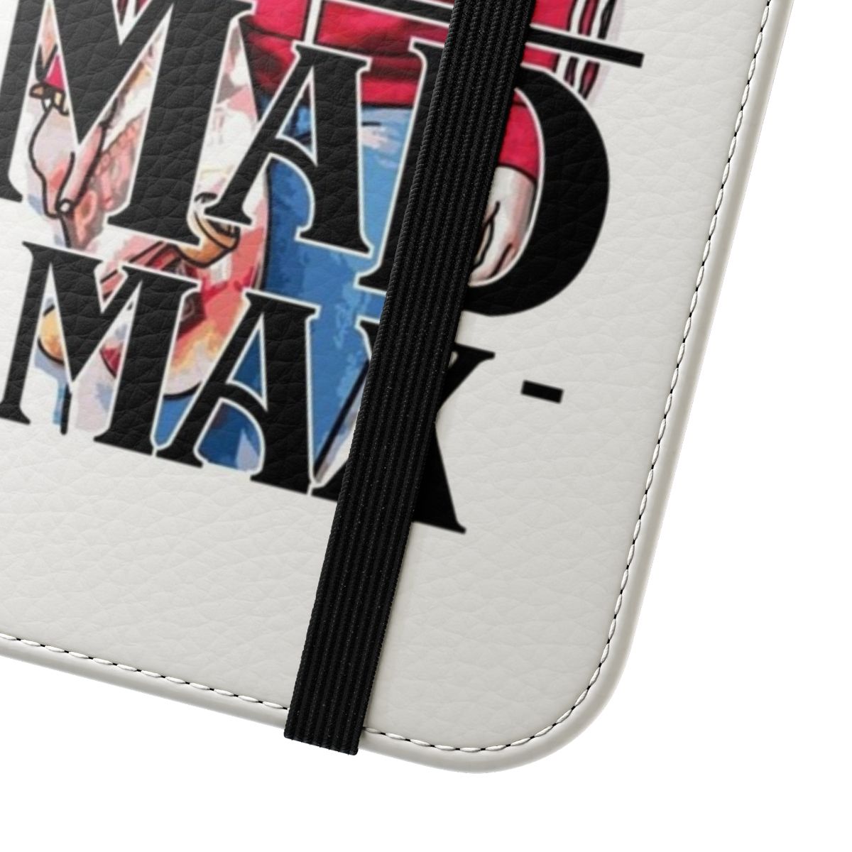 Vintage-style phone case featuring Mad Max and Stranger Things inspired design - Close Up