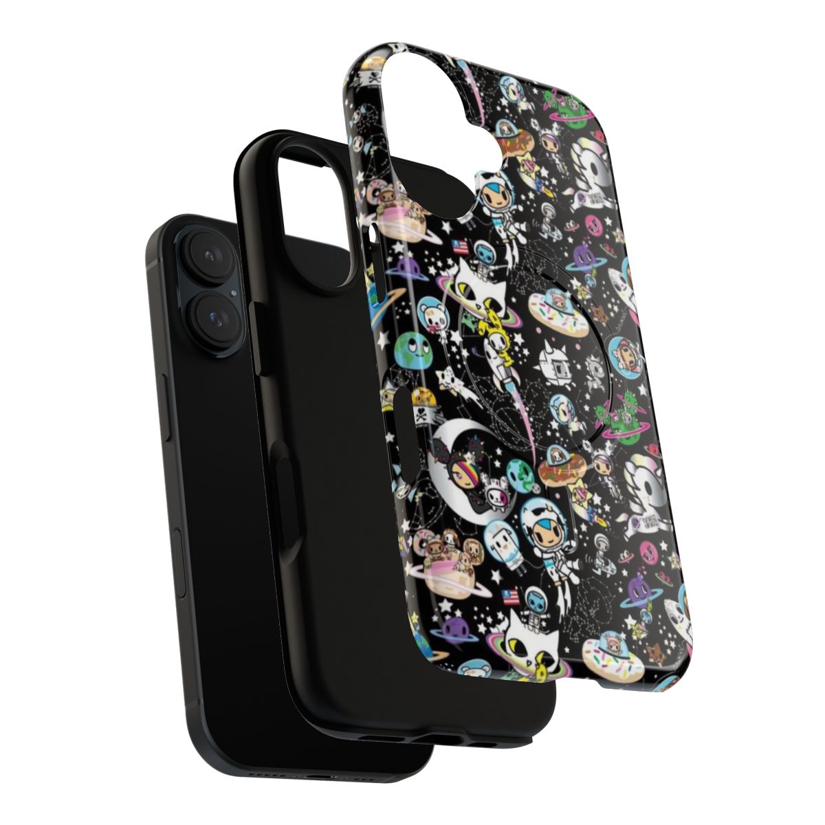 Tokidoki-inspired magnetic tough phone case with space-themed design - Layers