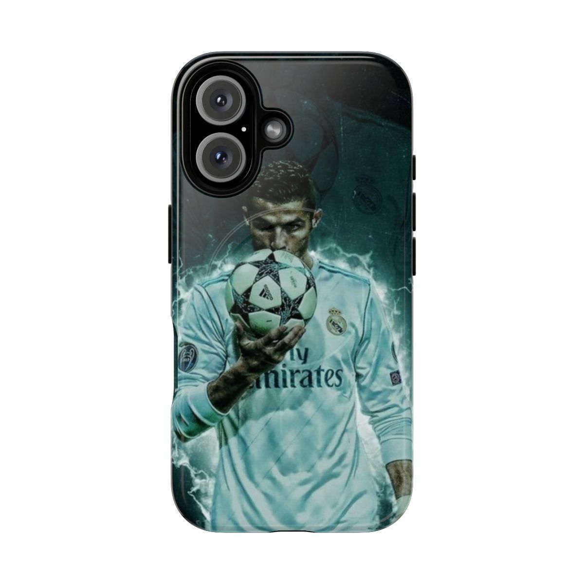 Cristiano Ronaldo-themed phone case with a magnetic, tough design