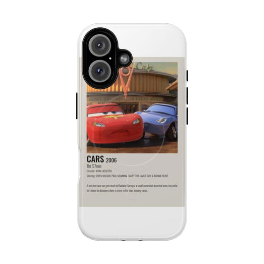 Magnetic tough phone case featuring Lightning McQueen and Sally from the Cars movies