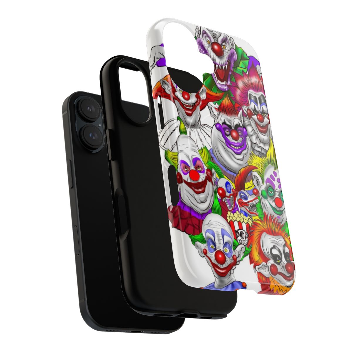 Killer Klowns-inspired magnetic tough phone case with a colorful, eye-catching design - Layers