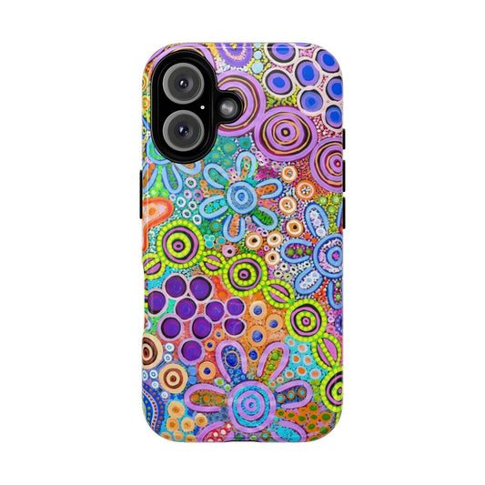 Family-Friendly Magnetic Tough Phone Cases with Aboriginal Art