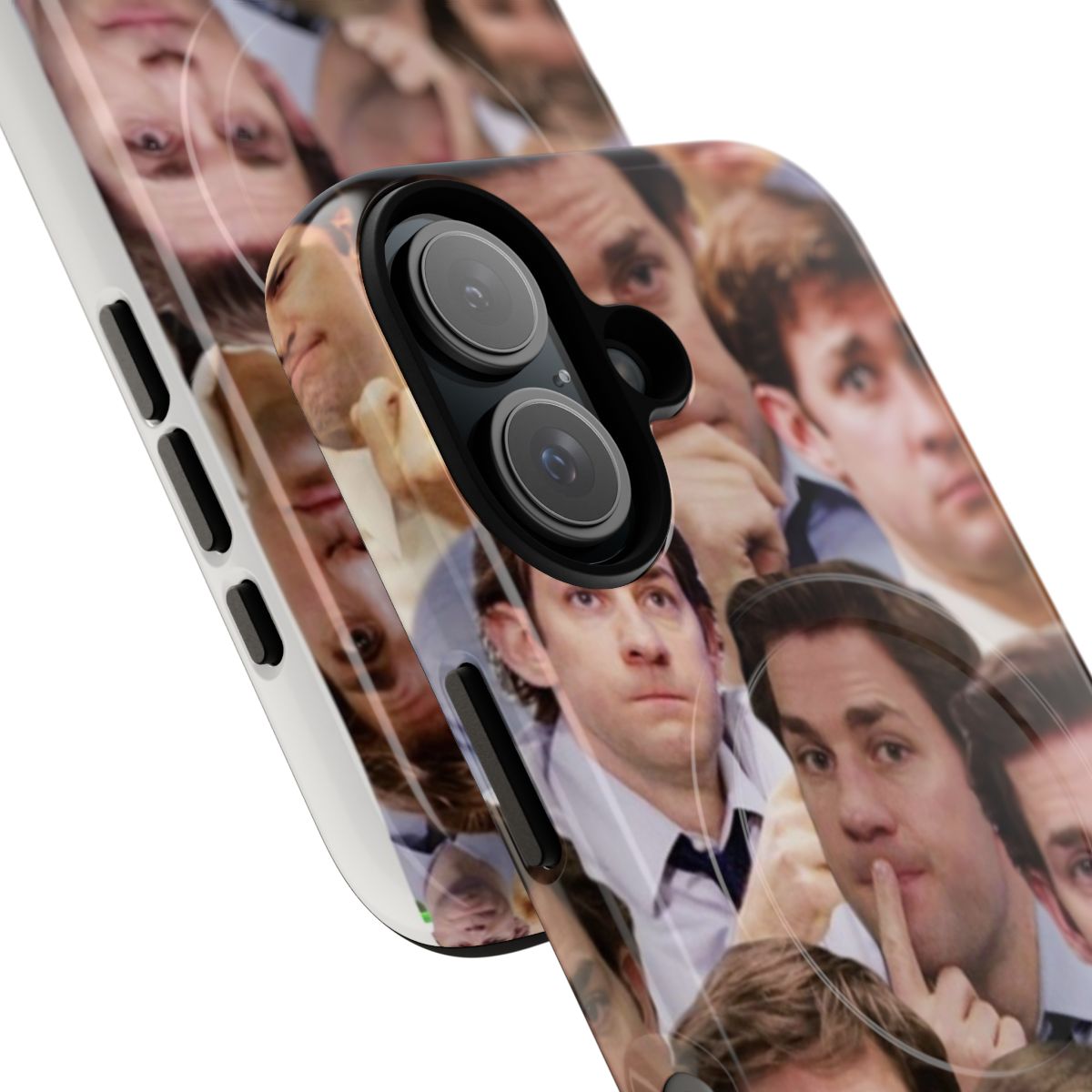 Collage-inspired phone case with images of Jim Halpert from The Office TV show - Detail