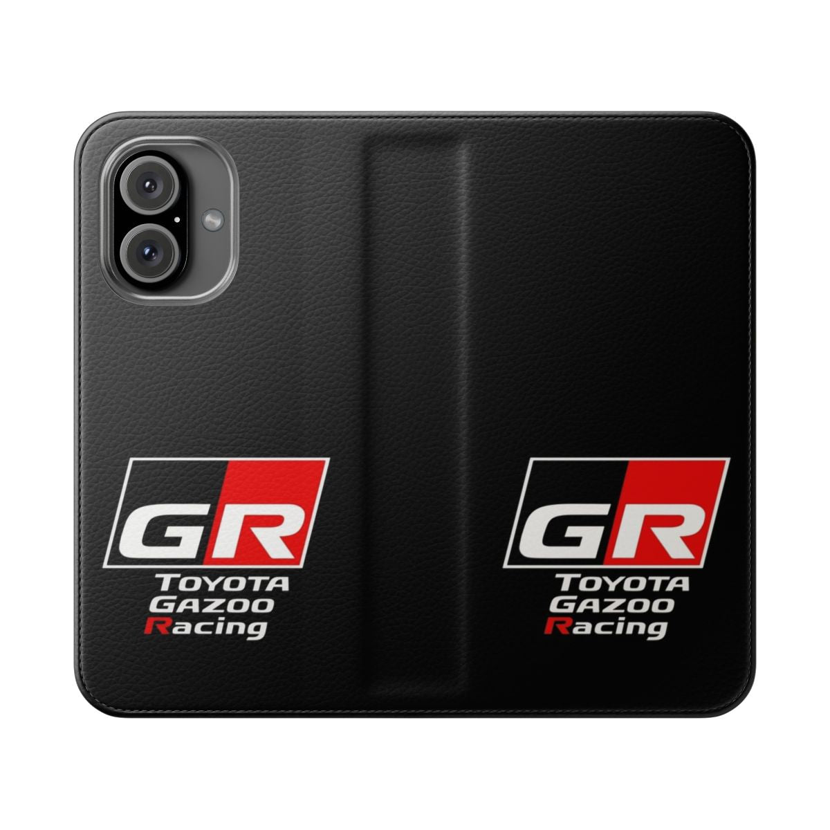 Toyota GR inspired phone case with a sleek, protective flip cover design.