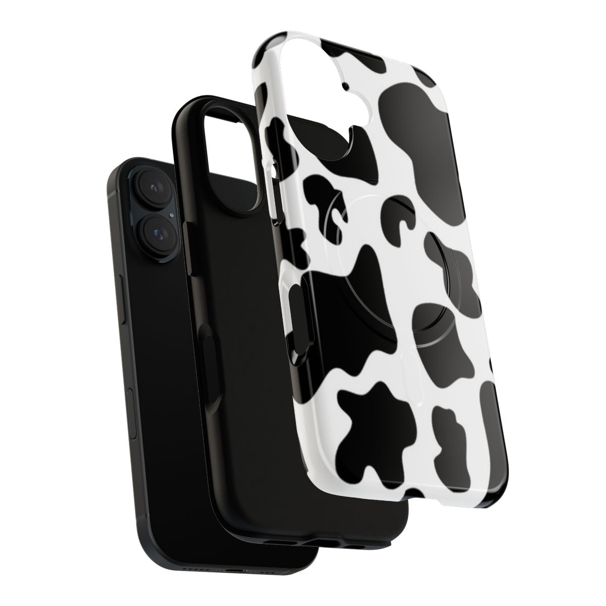 Cow print magnetic tough phone case - Layers