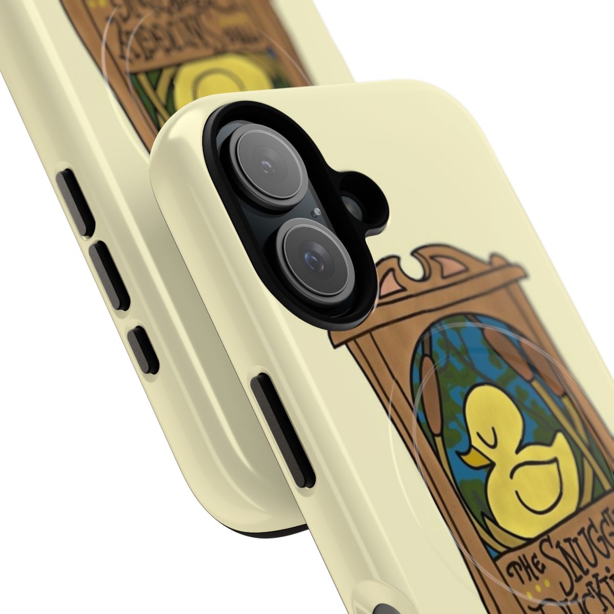 Snuggly Duckling themed phone case with a cute and whimsical design - Detail