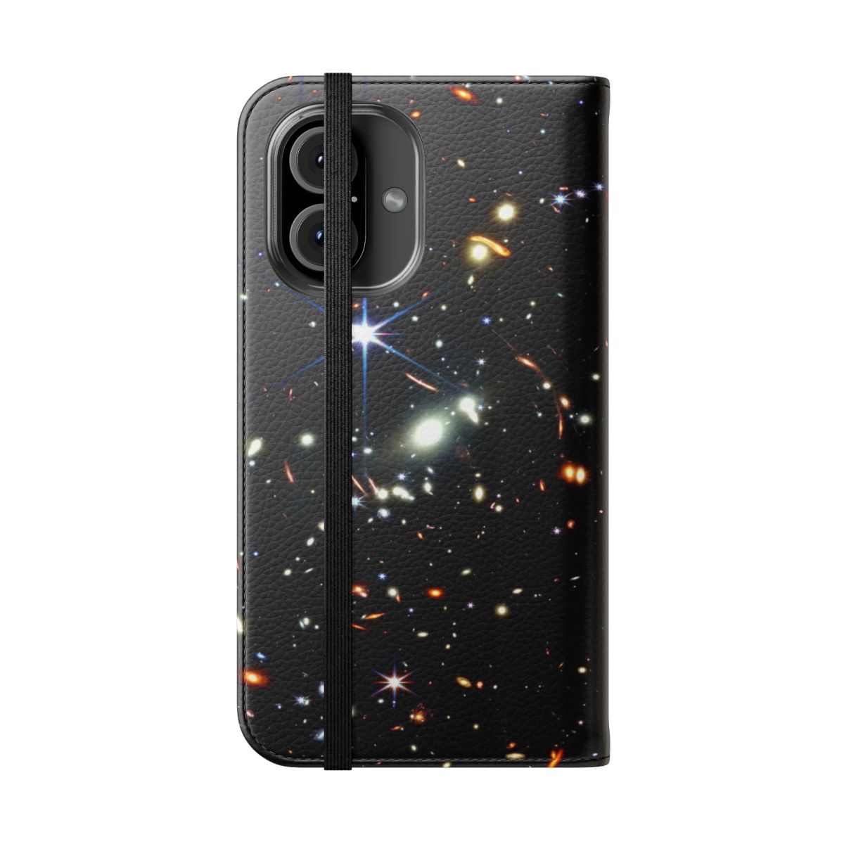 Deep Field Space Flip Phone Case featuring the stunning first image from the James Webb Space Telescope - Folded Front