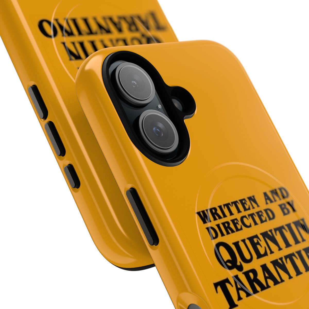 Magnetic tough phone case featuring Tarantino-inspired typography and design - Detail