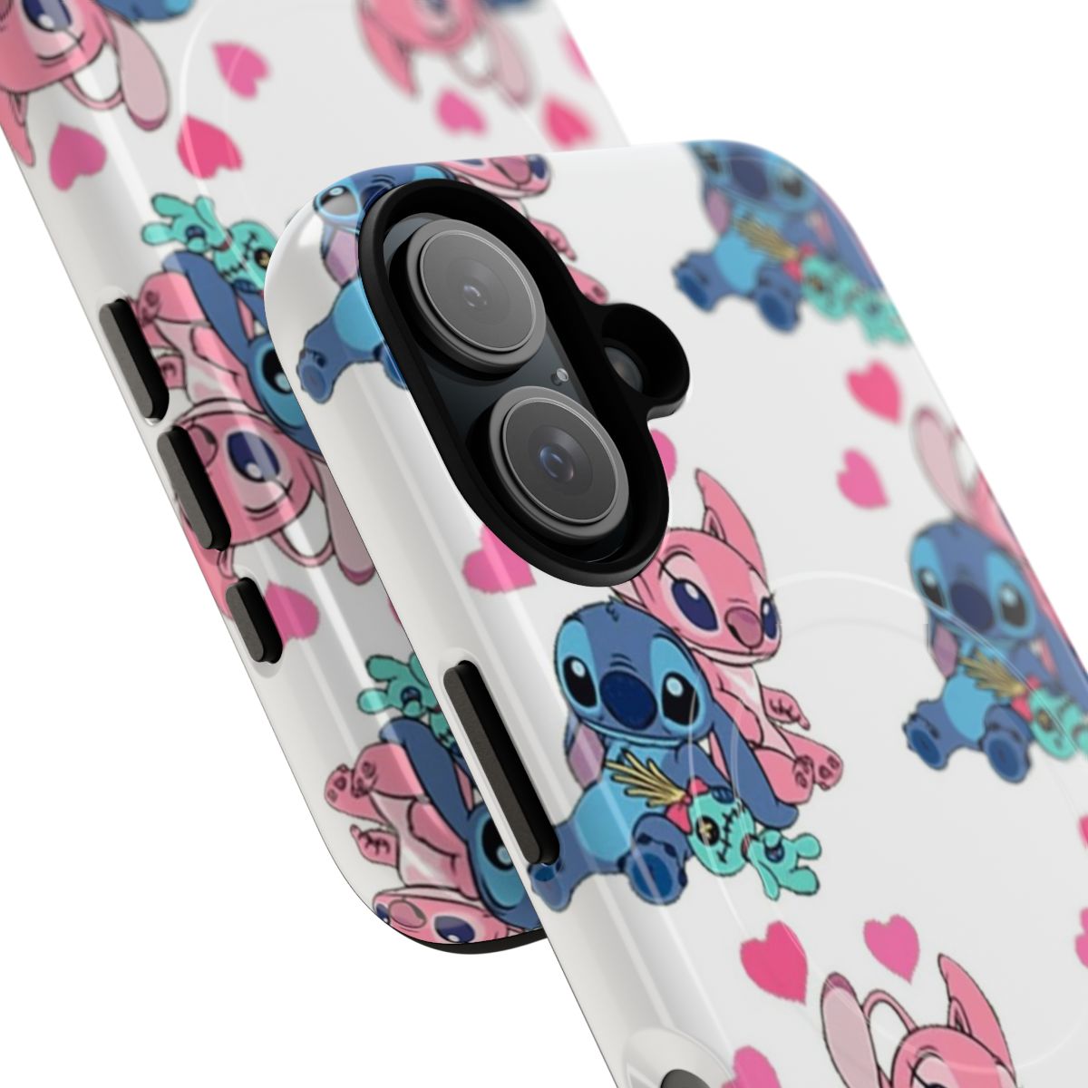 Lilo and Stitch-themed phone case with floral design - Detail