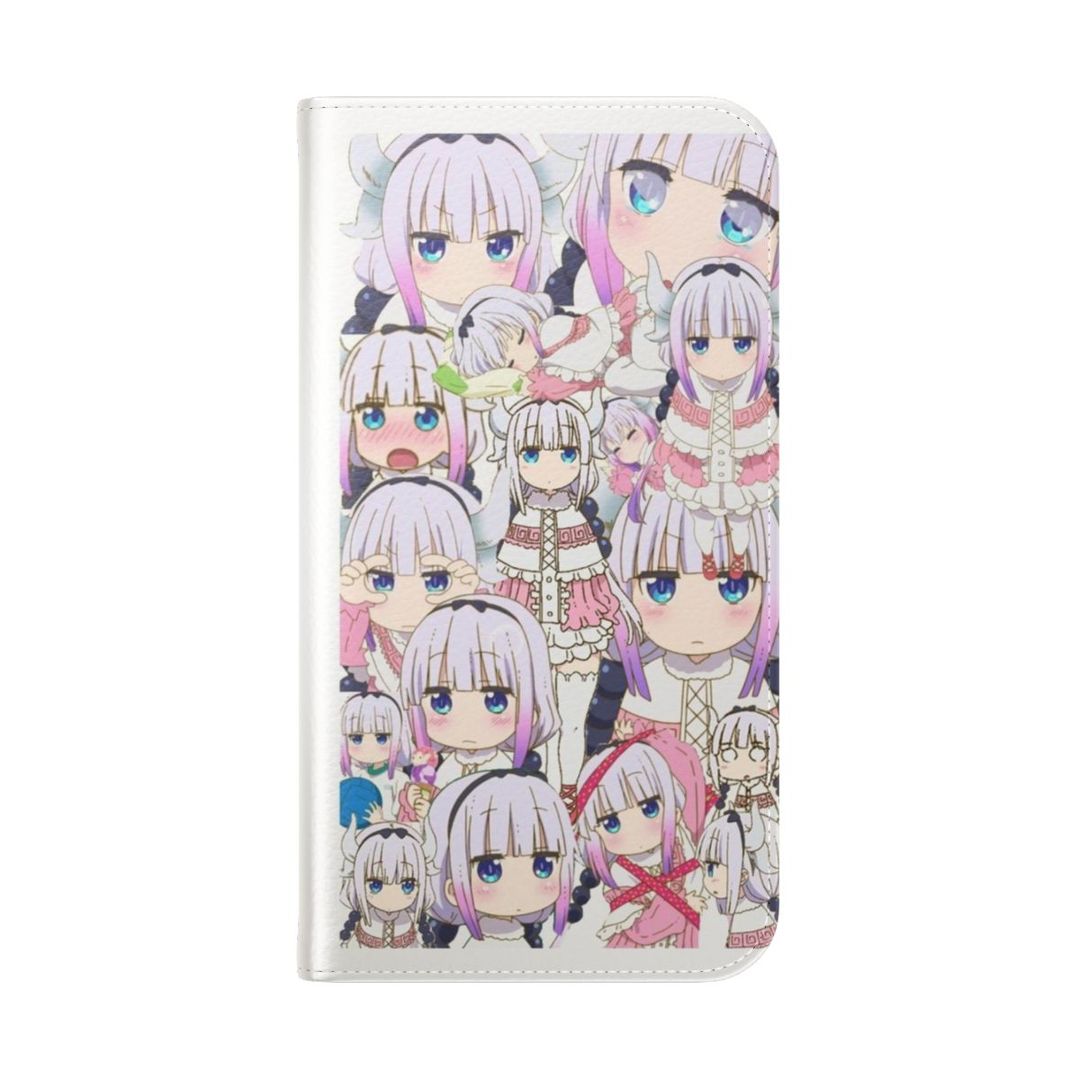 Kanna Kamui-themed phone case with a flip cover design - Folded Back