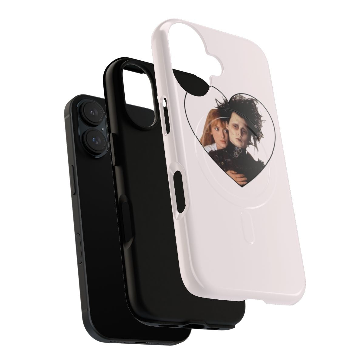 Magnetic tough phone case with Edward Scissorhands inspired gothic and retro design - Layers