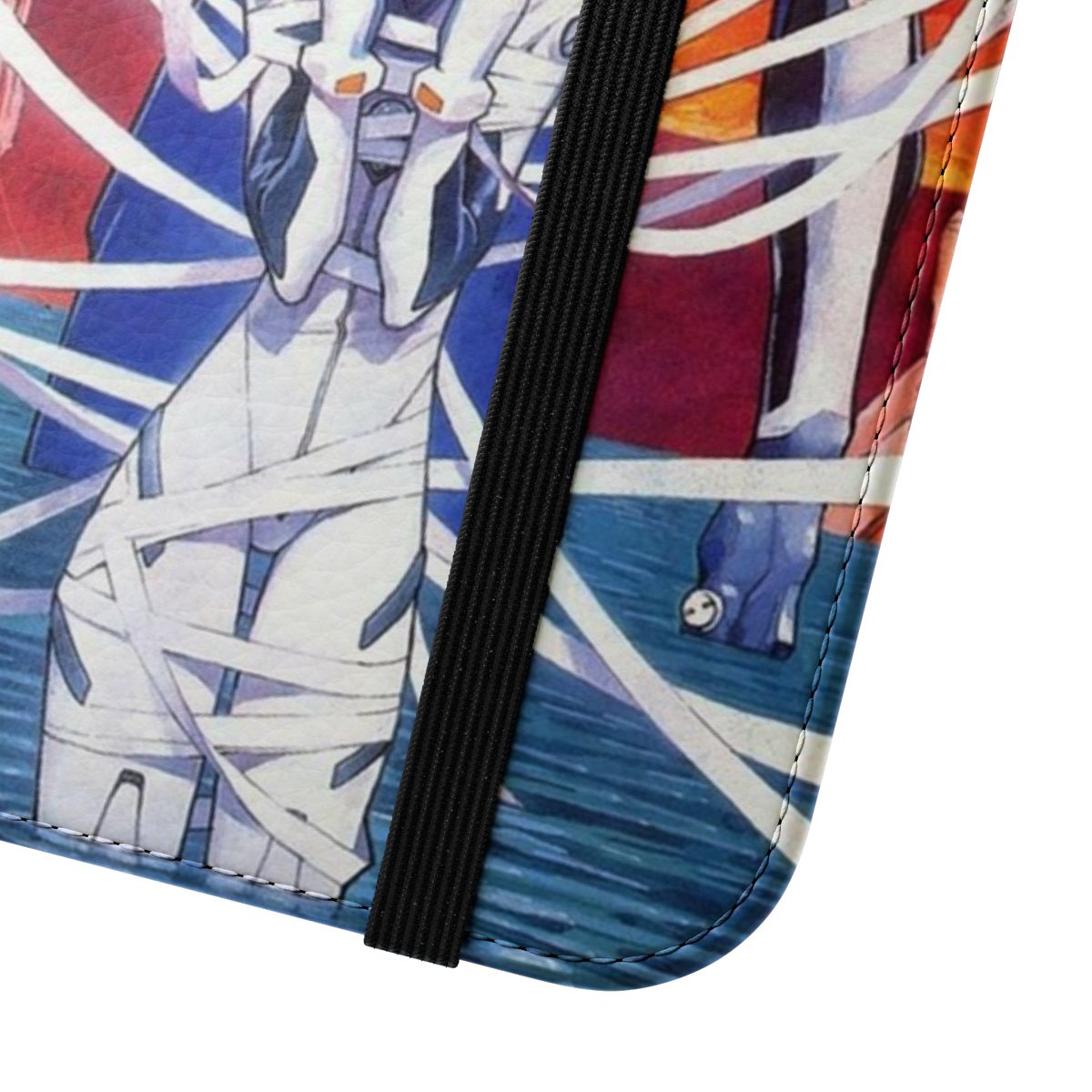 Rei Ayanami inspired flip cover phone case for Evangelion fans - Close Up