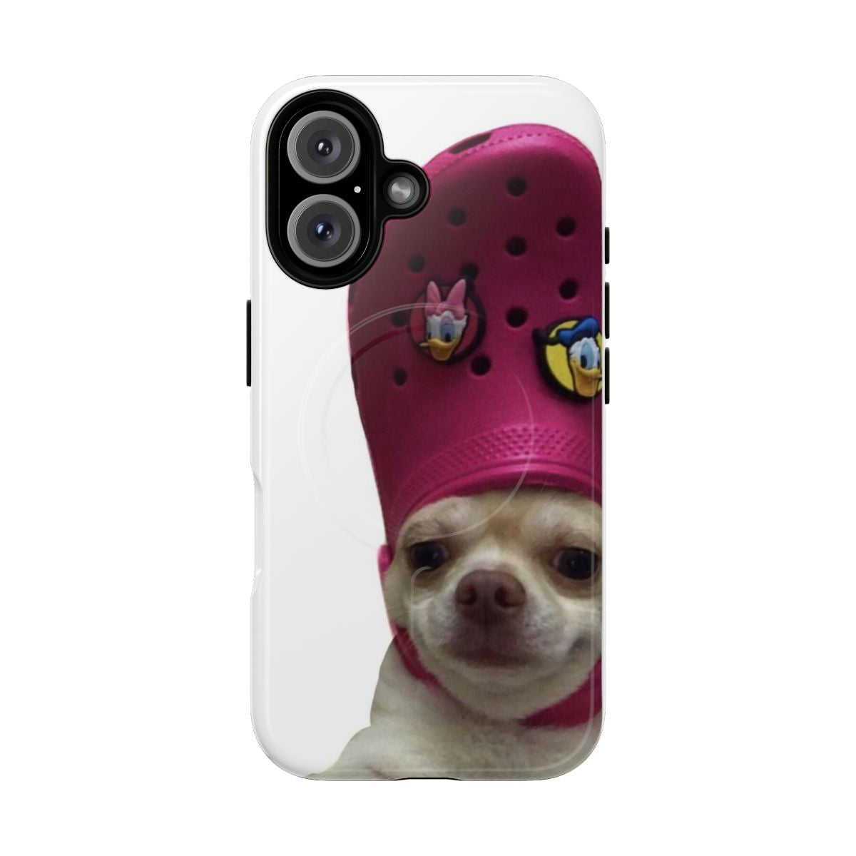 Croc dog themed phone case with a tough and protective design