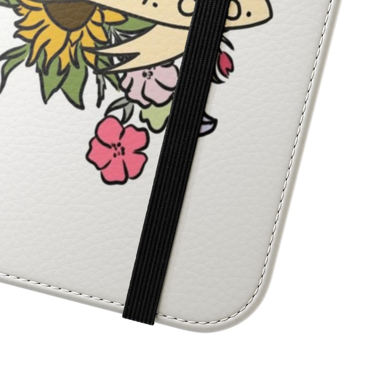 Floral phone case with Panic! at the Disco's "Pretty. Odd." album art - Close Up