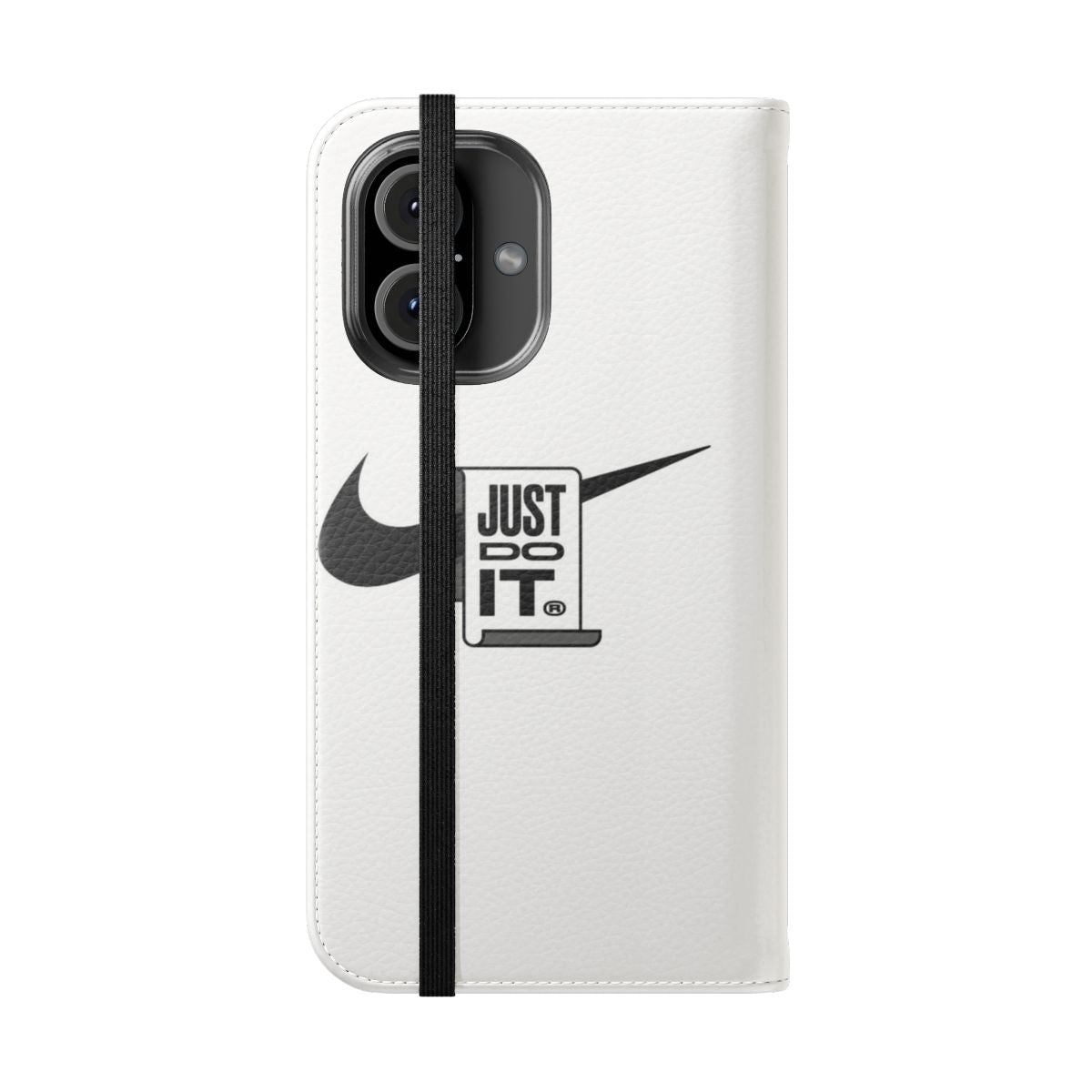 Premium Nike Logo Inspired Flip Cover Phone Case - Folded Front