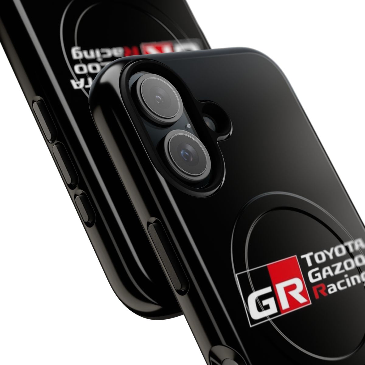 Toyota racing-inspired phone case with Gazoo Racing logo and motorsport graphics - Detail