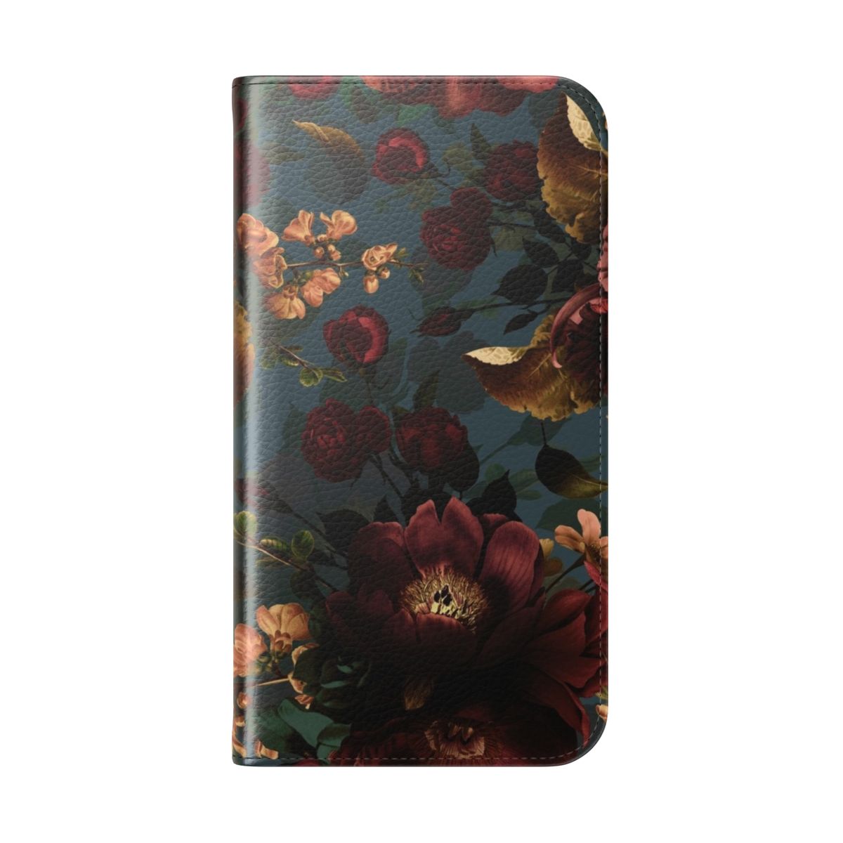 Mystic Botanical Night Garden Floral Phone Case - Folded Back