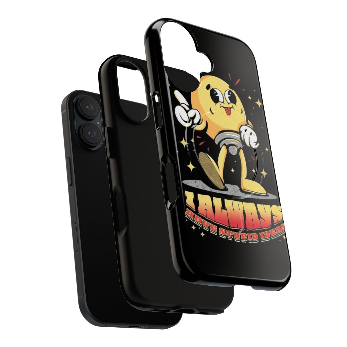 Funny magnetic protective phone case with quirky design - Layers