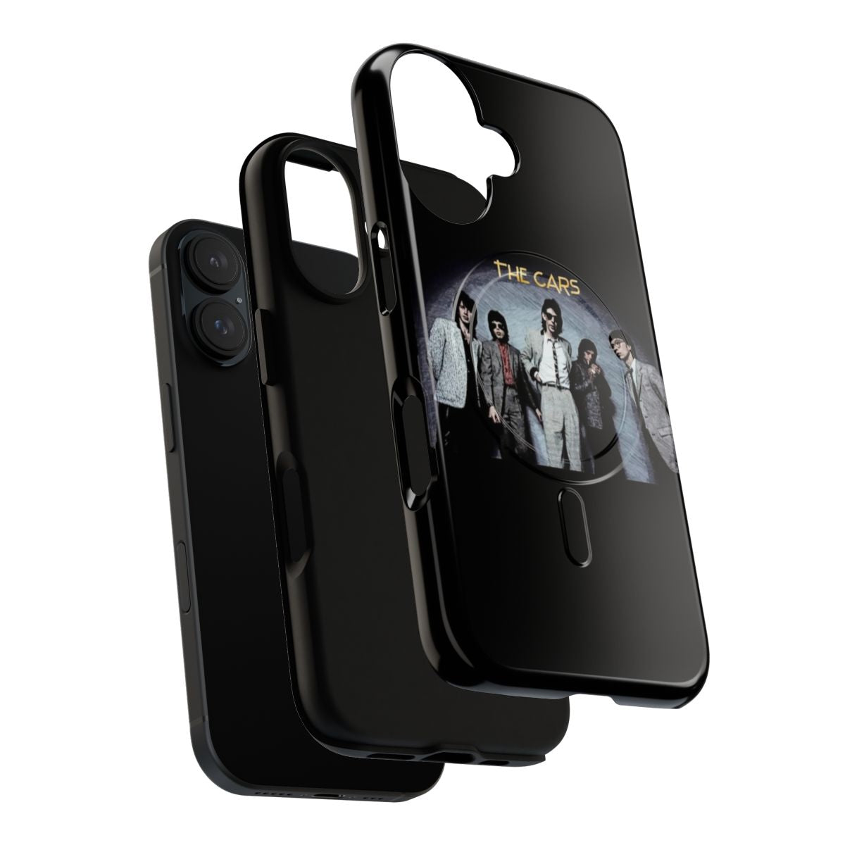 Pencil sketch magnetic tough phone cases featuring power pop band and music designs - Layers