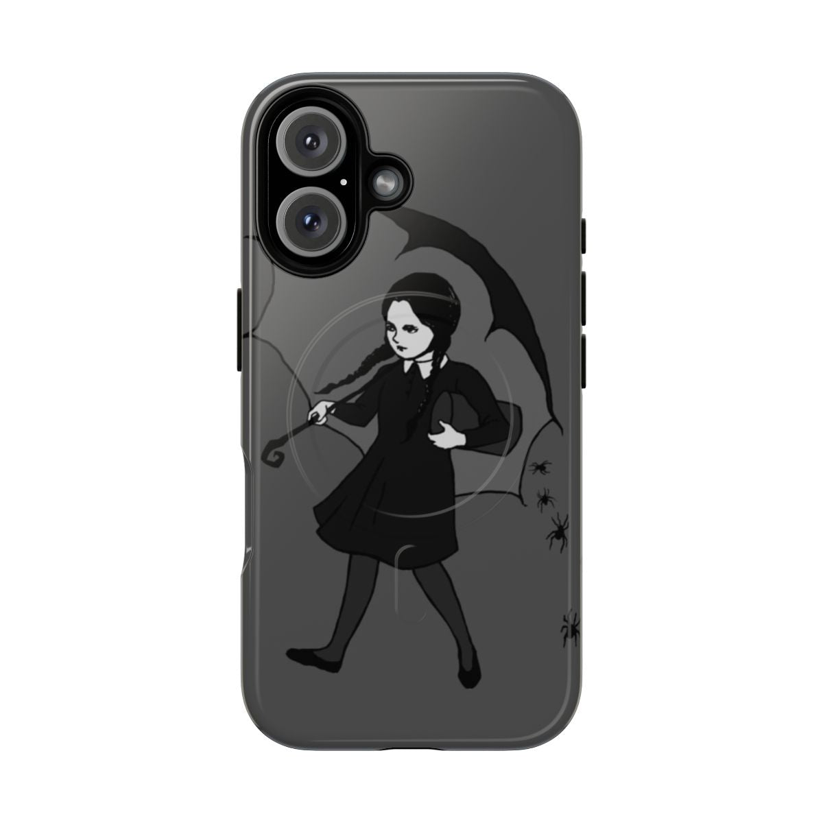 Spooky girl phone case with cute, gothic design