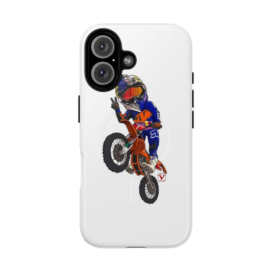 Durable magnetic phone case for motorcycle enthusiasts