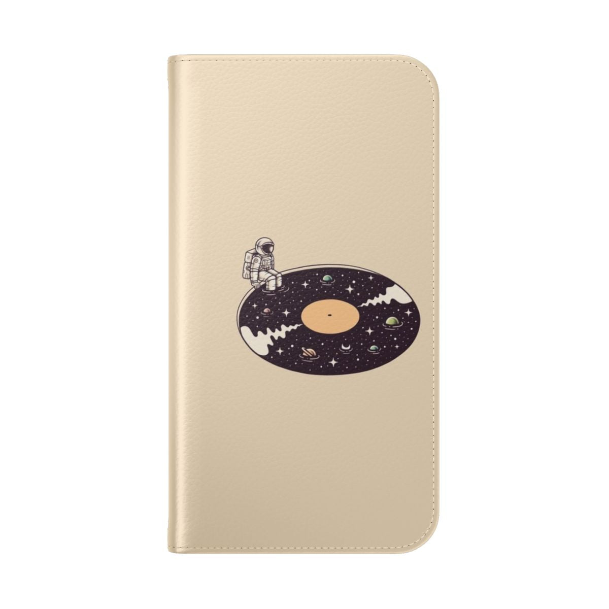 Cosmic space themed phone case with stars, planets, and cosmic design - Folded Back