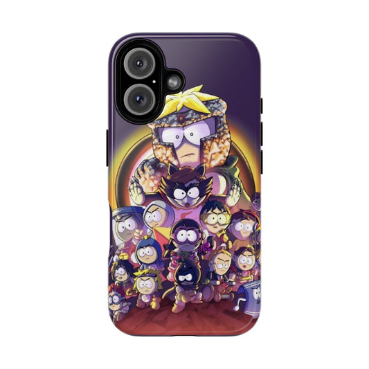 South Park and Marvel Infinity War crossover phone case with magnetic closure