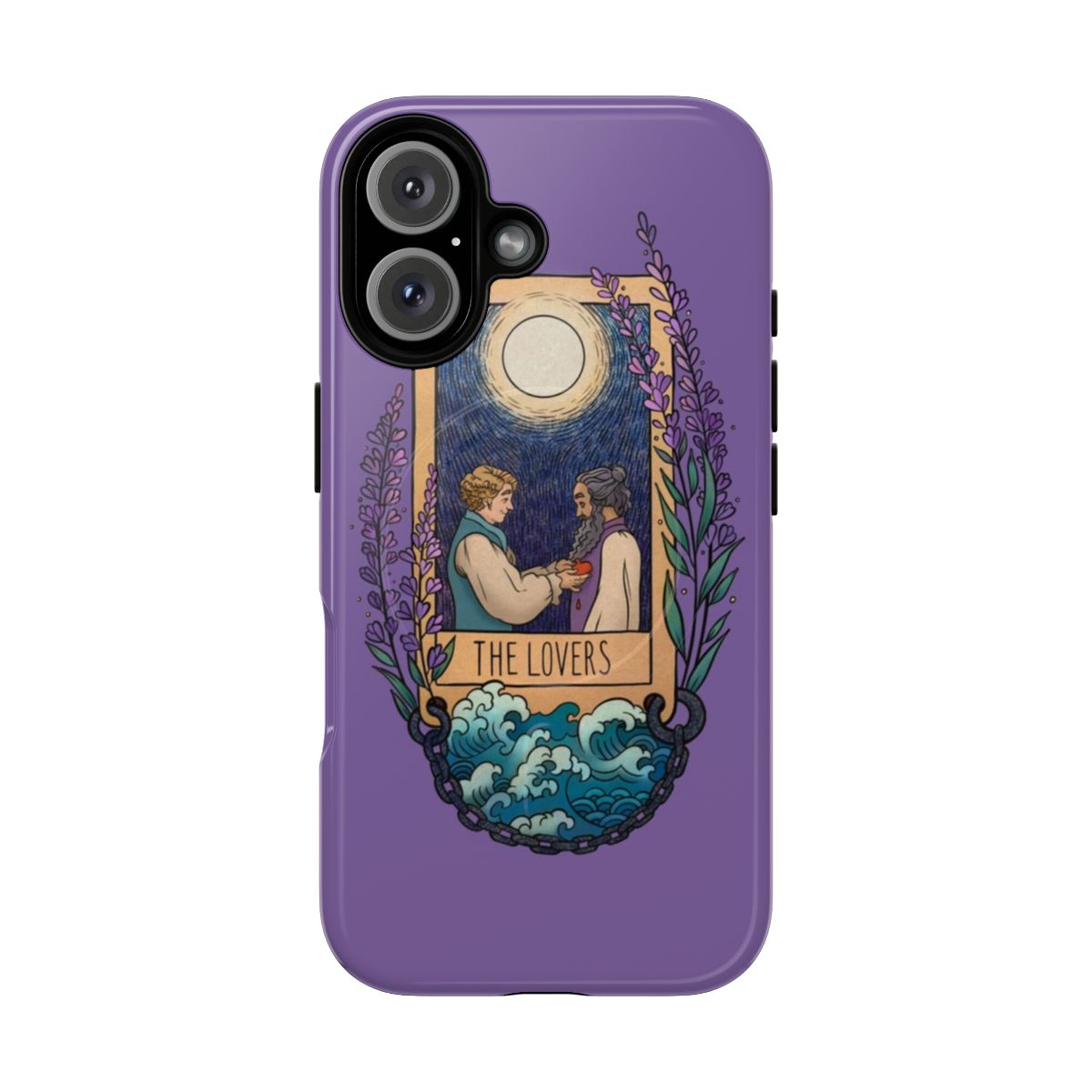 Magnetic tough phone case featuring The Lovers tarot card design, inspired by the TV show "Our Flag Means Death"