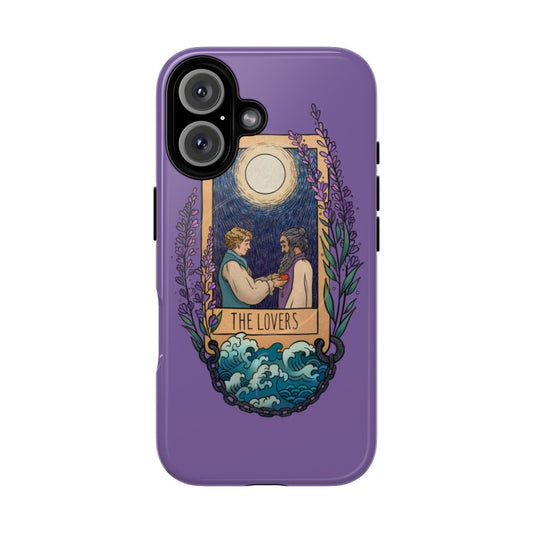 Magnetic tough phone case featuring The Lovers tarot card design, inspired by the TV show "Our Flag Means Death"