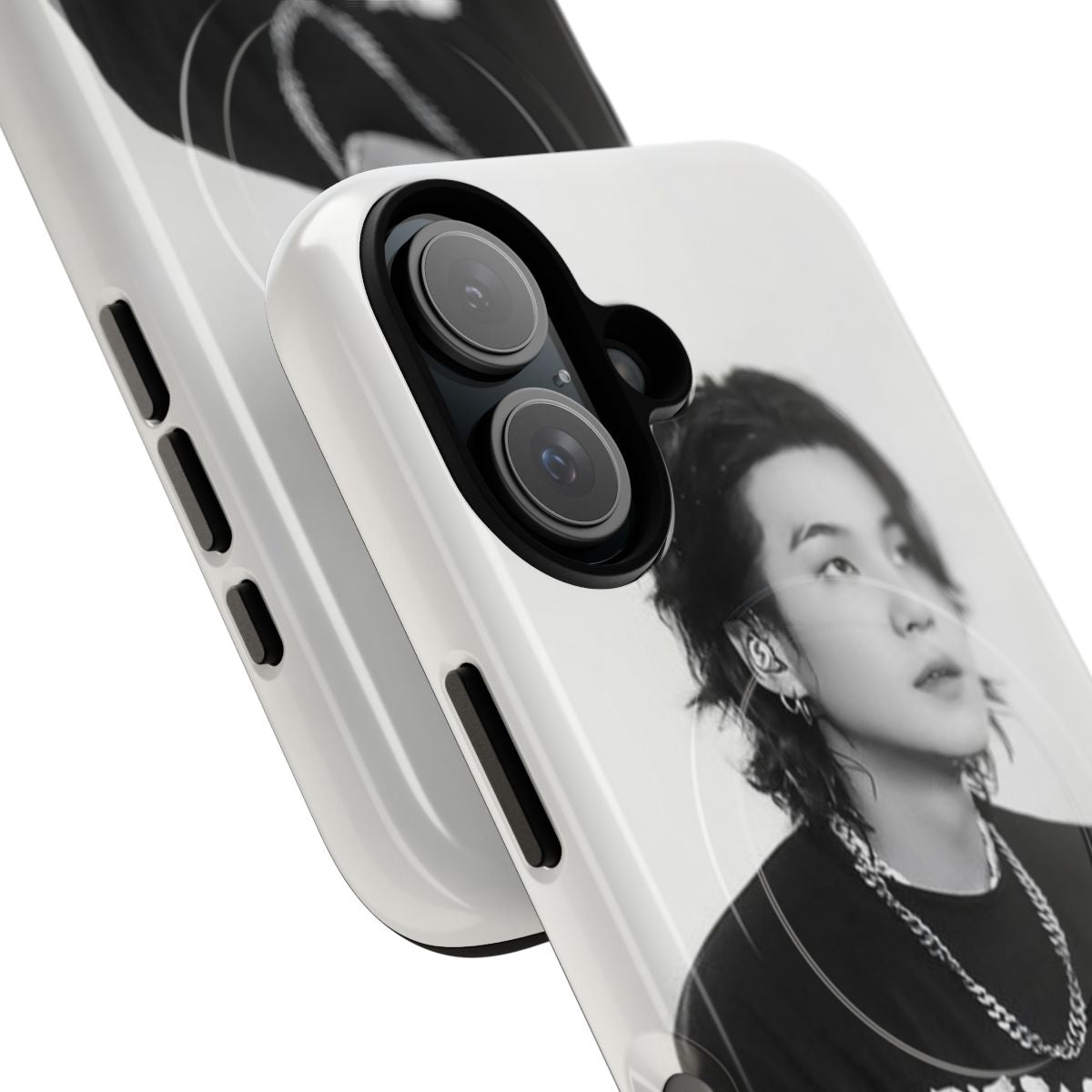 Magnetic tough phone case with min yoongi / suga design - Detail