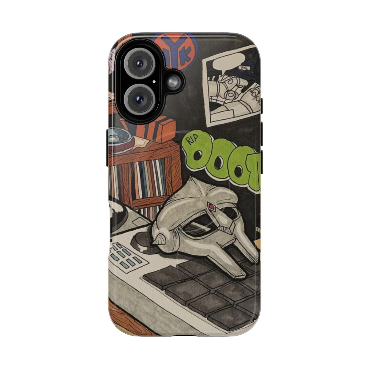 19 Note Magnetic Tough Phone Case with a retro music inspired design