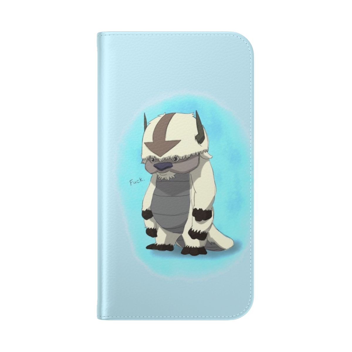 Appa, the sky bison from Avatar: The Last Airbender, featured on a stylish flip cover phone case - Folded Back