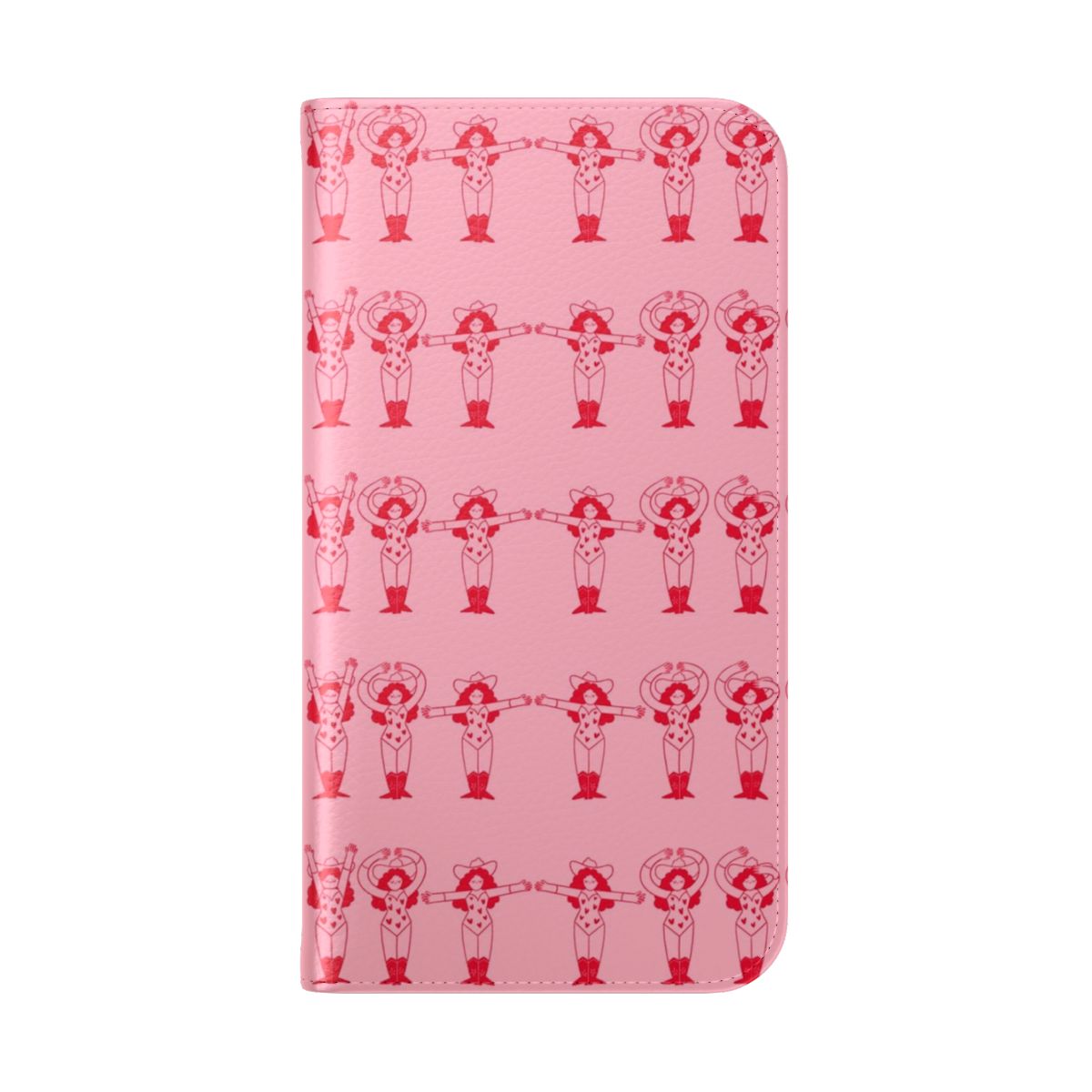 Stylish flip cover phone case with midwest princess and LGBTQ+ design - Folded Back