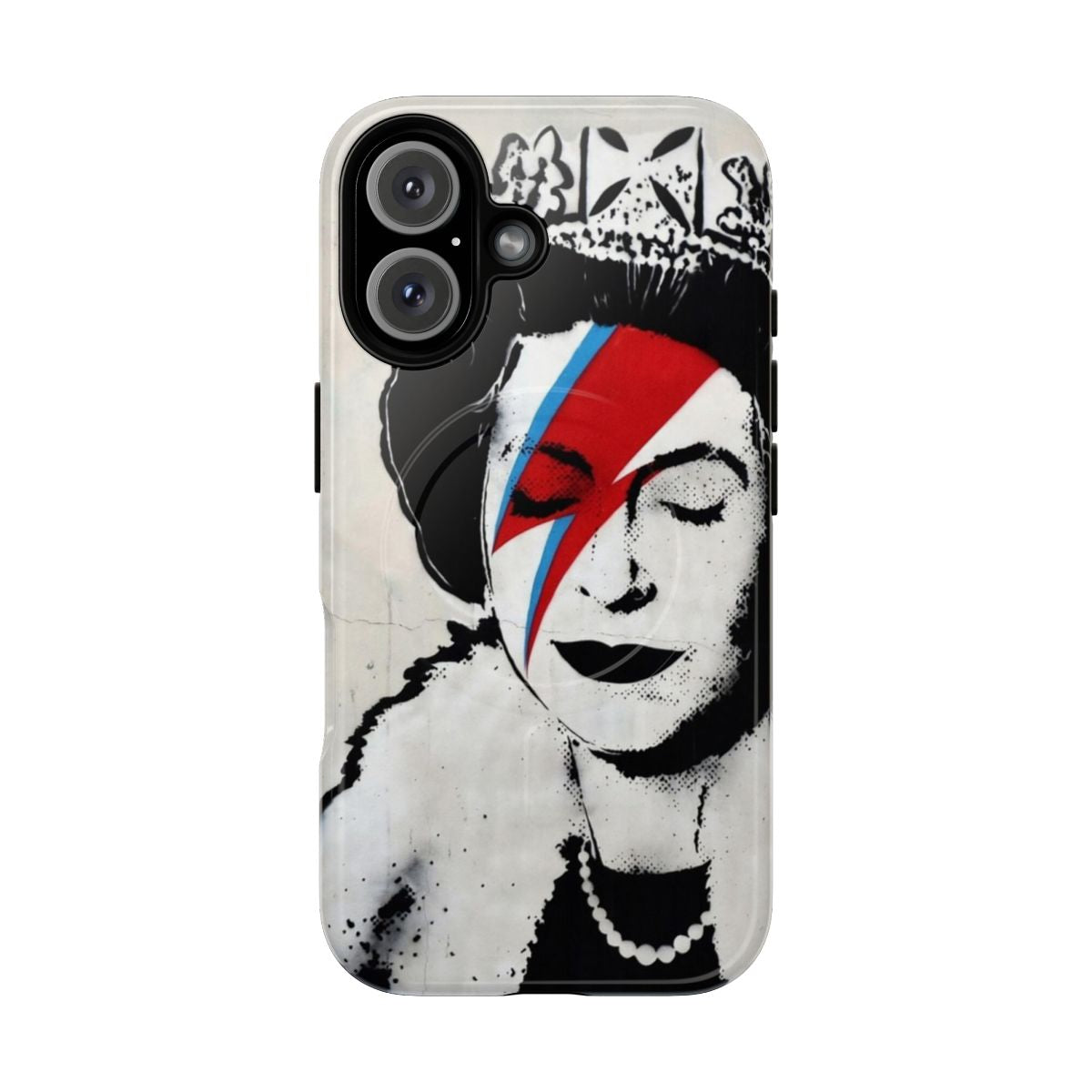 Banksy-inspired Queen Elizabeth pop art magnetic tough phone case