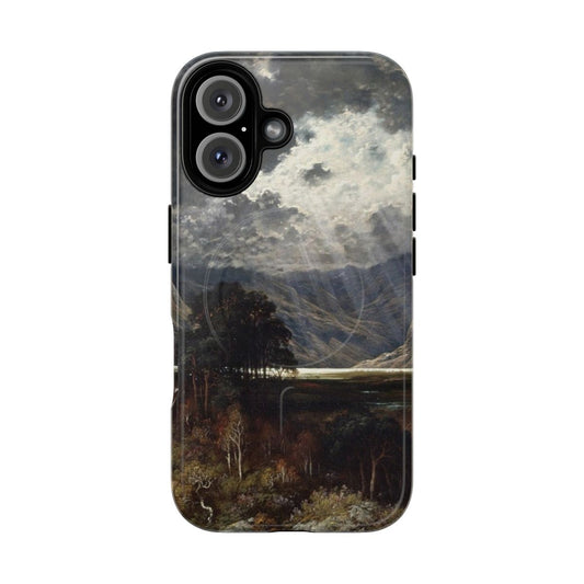 Vivid phone case with landscape artwork by Gustave Dore depicting Loch Lomond