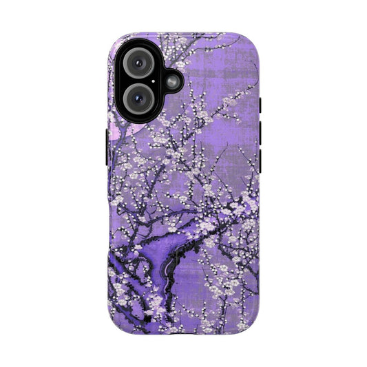 Melancholy cherry blossom floral print on a soft, protective phone case