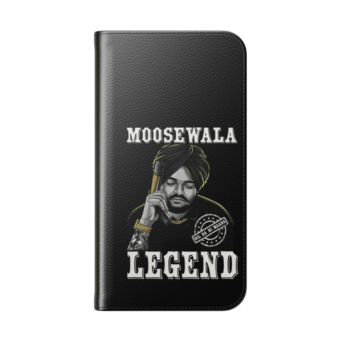 Sidhu Moose Wala Tribute Phone Case - Durable and Stylish Mobile Accessory - Folded Back