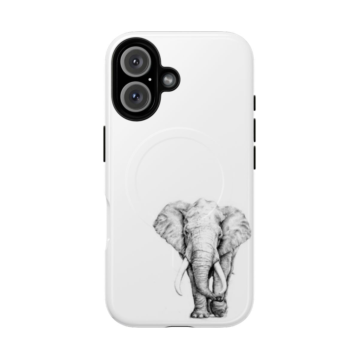 Elephant-themed magnetic tough phone case