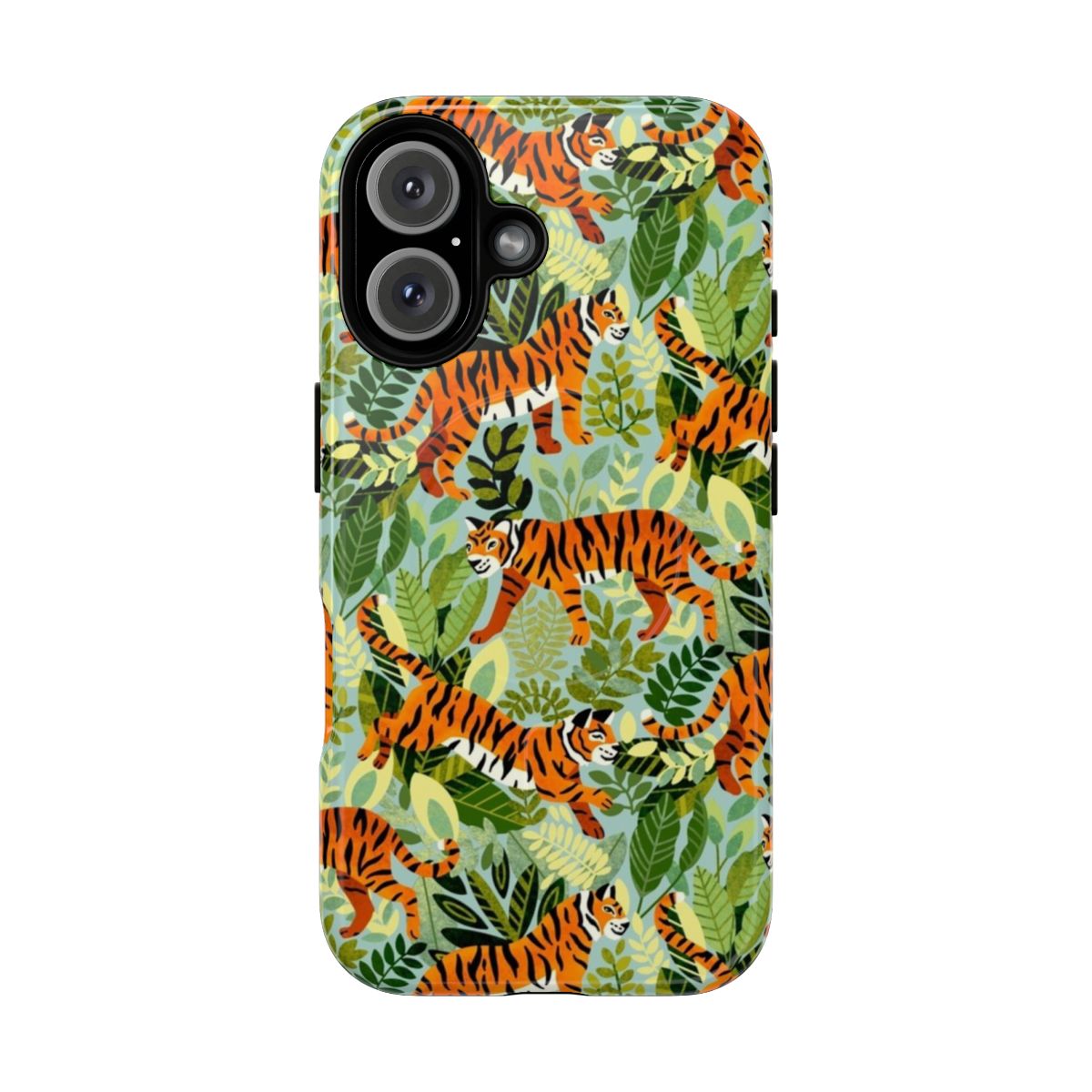 Bright Bengal tiger in a lush green jungle on a magnetic tough phone case