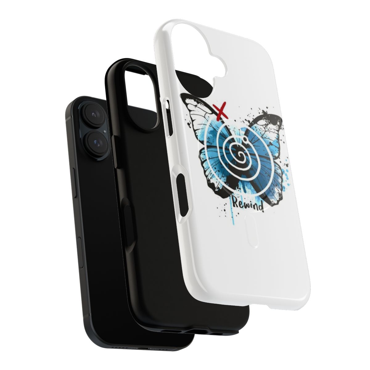 Magnetic phone case with time travel and chaos theory design inspired by the video game Life is Strange - Layers