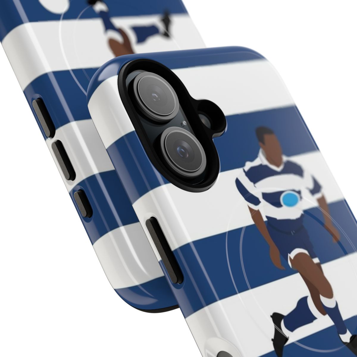 Retro-style magnetic phone case featuring Les Ferdinand playing for Queens Park Rangers - Detail