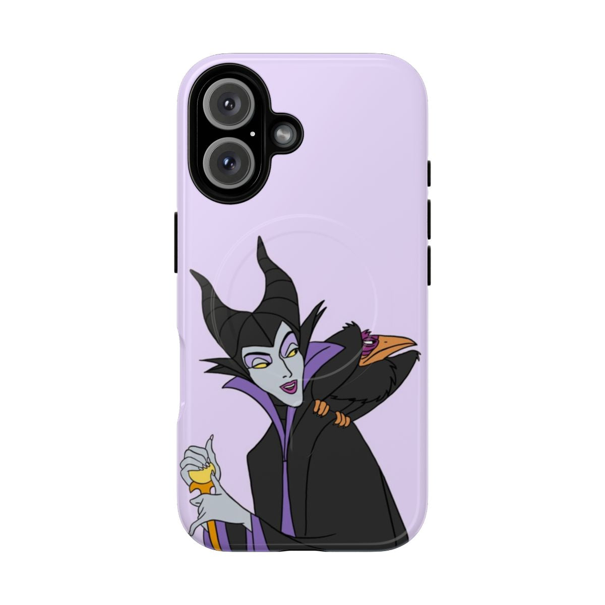 Vintage-inspired Maleficent phone case with a magnetic and tough design