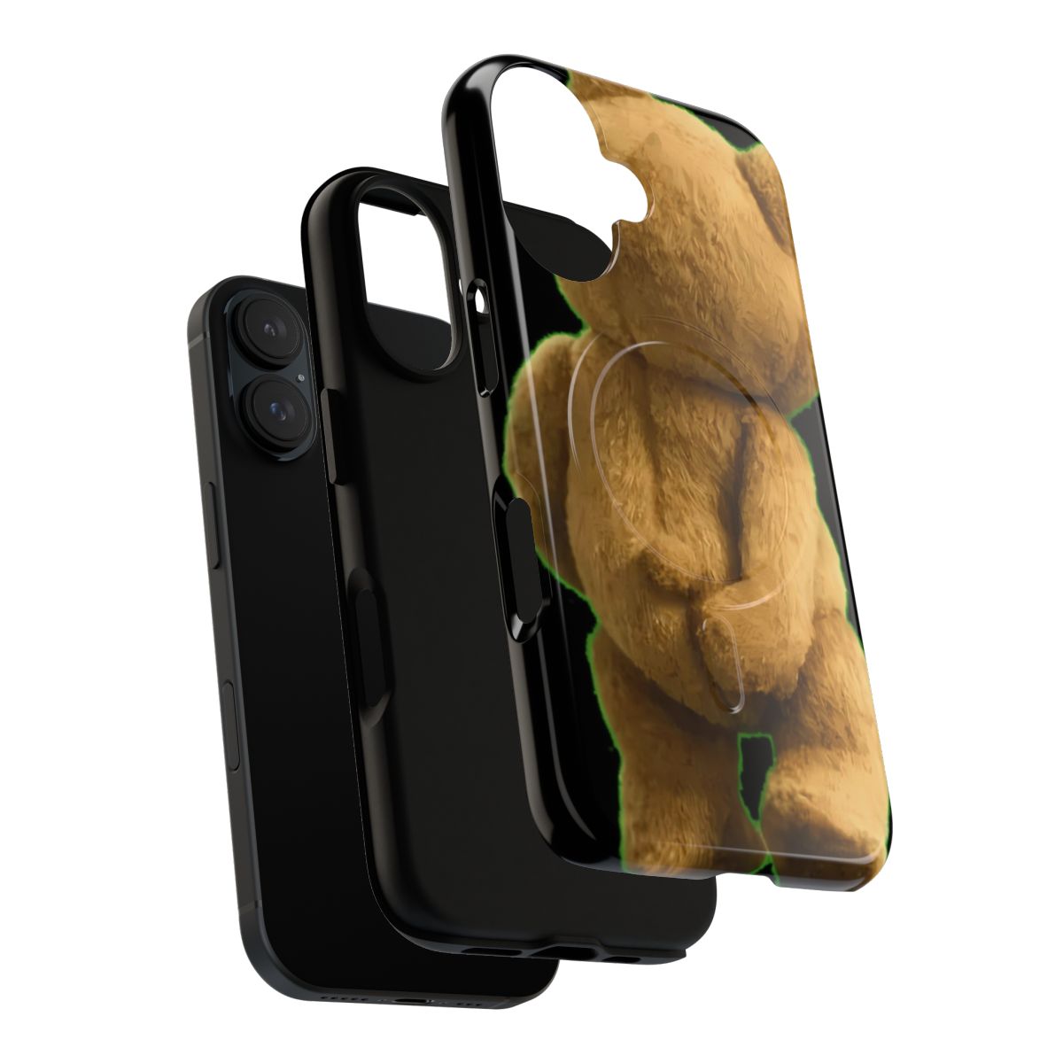 Magnetic tough phone case with a funny stuffed bear design - Layers