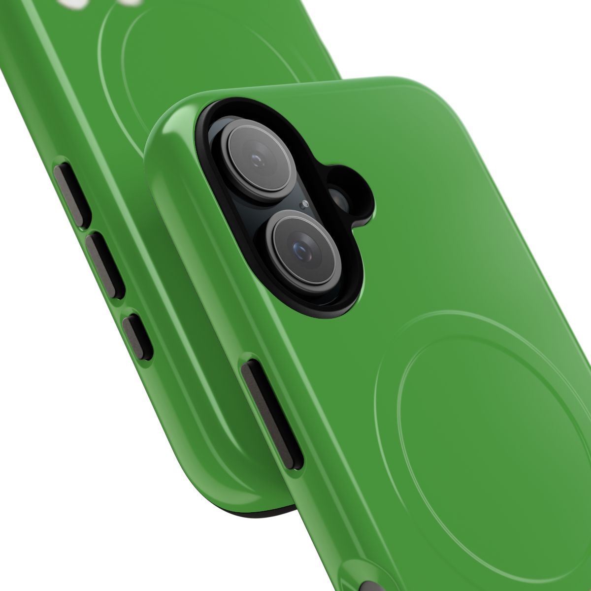 Magnetic tough phone case featuring the face of Kermit the Frog, a beloved green frog character. - Detail