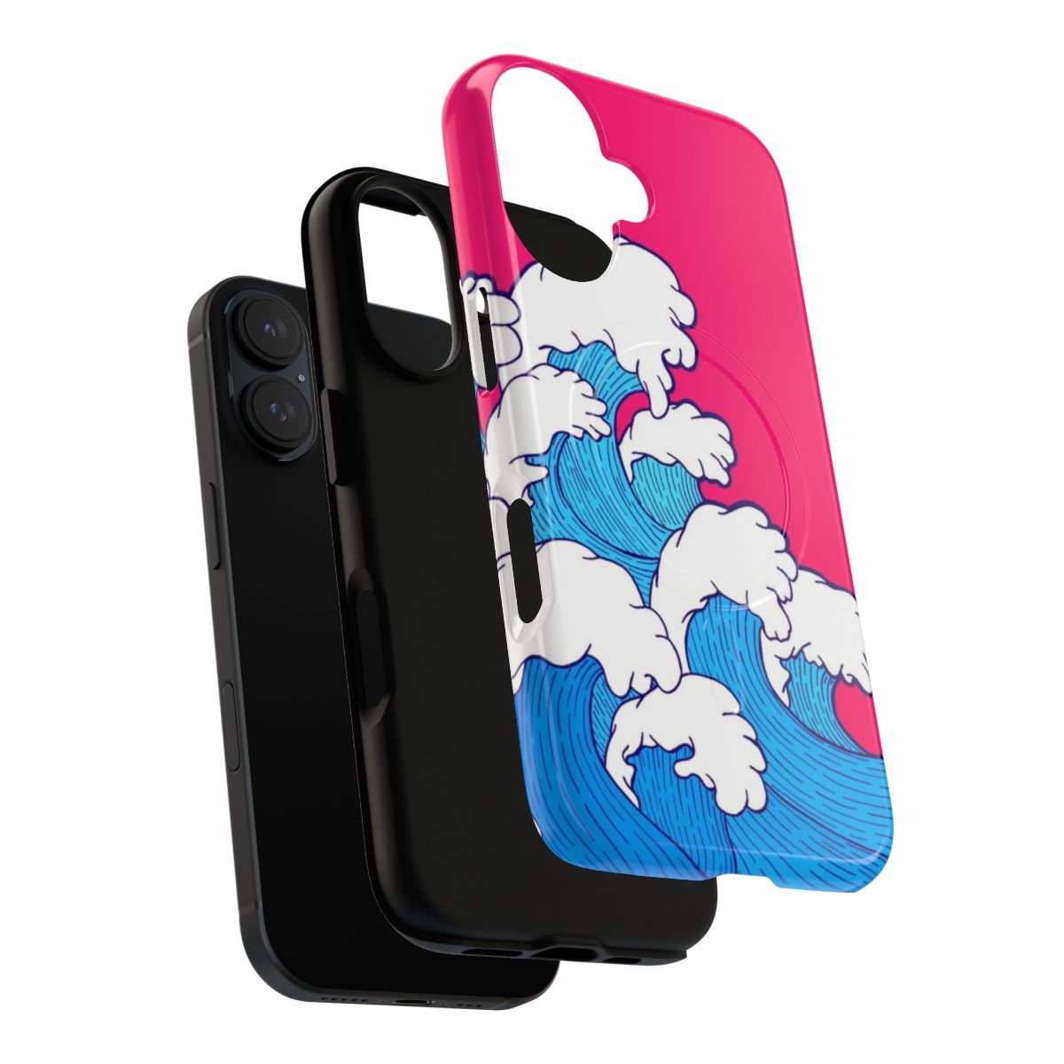 A phone case featuring a beautiful abstract design of colorful, fluid waves. - Layers